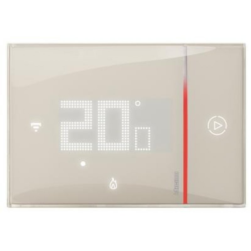 Bticino XM8002 Cronotermostato WiFi Smart Sabbia con App per il controllo remoto, Installabile ad incasso, Funzione Boost
