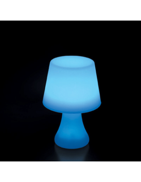 Ideal Lux Live TL Lampada da tavolo Ricaricabile Bianca, LED RGB Colorato 2,5W, Autonomia 10 ore, Per interni ed esterni, IP65