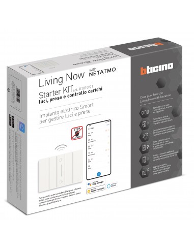 Bticino Living Now K1010KIT Starter Kit per gestione luci ed energia, Serie Civili, MADE IN ITALY