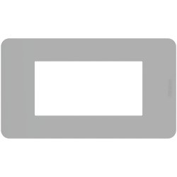 Placca Grigia Bticino Matix Go JA4804JG, 4 Moduli, Tecnopolimero, MADE IN ITALY