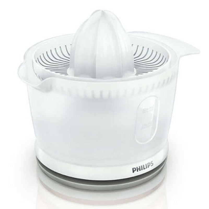 Philips HR2738 Spremiagrumi elettrico con recipiente da 500 ml, 25W, Vano avvolgicavo, Design compatto, Componenti lavabili