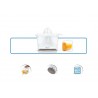Philips HR2738 Spremiagrumi elettrico con recipiente da 500 ml, 25W, Vano avvolgicavo, Design compatto, Componenti lavabili