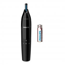 Philips NT1650/16 Rifinitore per peli di naso ed orecchie, Impermeabile, Batteria Inclusa, Testina Precision Trim