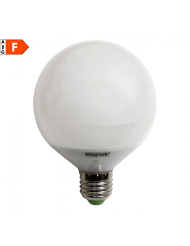 Beghelli Saving 56854 Lampada LED 16W E27, Luce Calda, 3000K, Resa 100W, 1600 Lumen, Globo, Luce a 270 Gradi