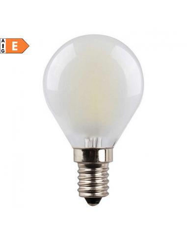 Lampo FLSFE14SOBC Lampada LED 6W E14, Luce Calda, Resa 40W, 800 Lumen, 3000K, Sfera, Luce a 300 Gradi