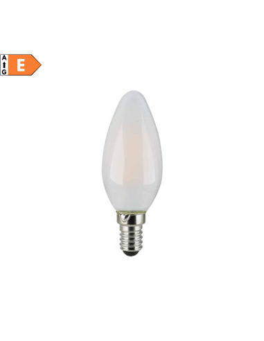 Lampo FLOLE14SOBC Lampada LED 6W E14, Luce Calda, Resa 40W, 800 Lumen, Oliva, 3000K, Luce a 300 Gradi