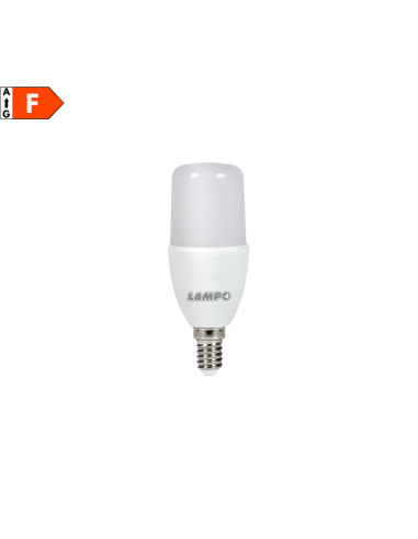 Lampo CO10WE14BF Lampada LED E14 8W Luce fredda, Resa 70W, 850 Lumen, 6400K, Forma Tubolare