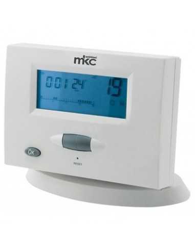 Cronotermostato Wireless digitale Settimanale a batterie da parete Melchioni 493933764, Ricevitore per caldaia incluso, 5-30°C