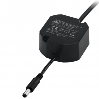 Melchioni 491929227 Alimentatore 12V DC 1.5A IP67 con connettore, ideale per telecamere e strisce LED, Cavo in ingresso 20 cm