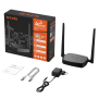 Tenda 4G05 Router Wi-Fi 4G LTE con SIM, 300 Mbps, Banda 2.4 GHz, 2 antenne omnidirezionali, 2 Porte LAN
