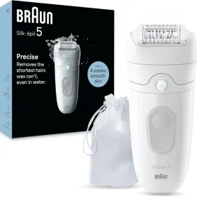 Braun Silk Epil 5 Epilatore ricaricabile con luce, Autonomia 40 minuti, Pinzette MicroGrip, MADE IN GERMANY