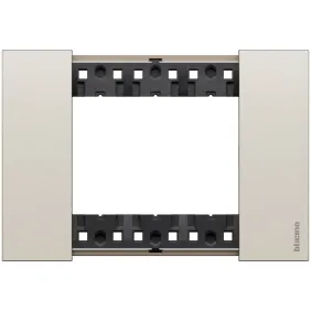Bticino Living Now KA4803KC Placca Champagne 3 Moduli, Realizzata in Zama, Serie Civili, MADE IN ITALY