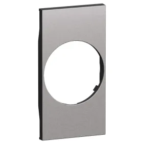 Bticino Living Now KS04 Cover Steel torcia estraibile K4380 e presa standard tedesco, 2 Moduli, MADE IN ITALY