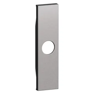Bticino Living Now KS08 Cover Steel per presa TV e falso polo con foro, 1 posto, MADE IN ITALY