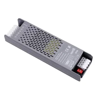 MKC 530137072 Trasformatore 12/24V 100W con selezione automatica, Slim, Realizzato in Acciaio, Morsetti a molla