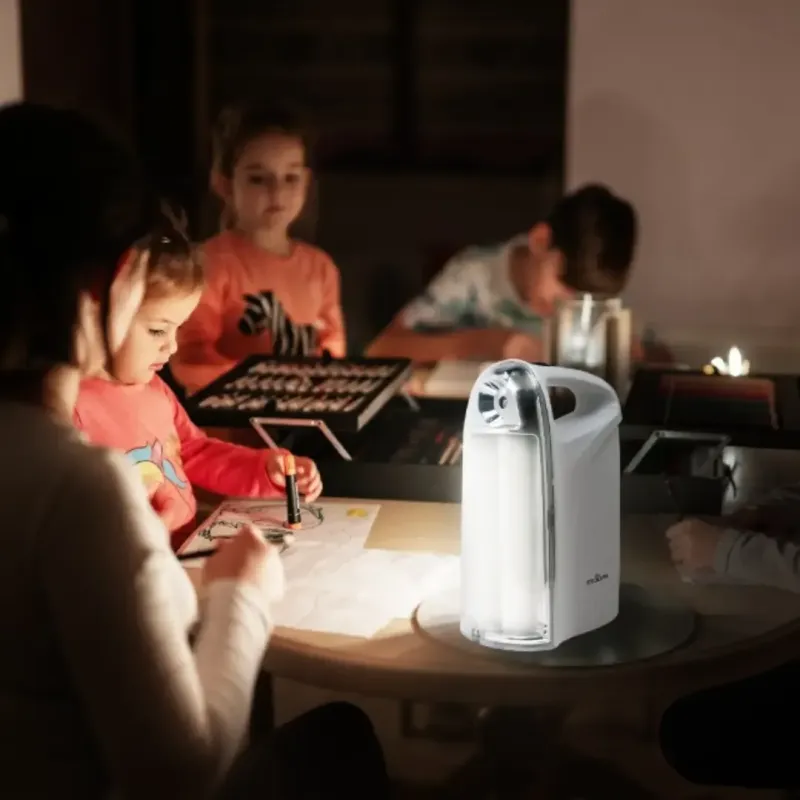FAEG FG24766 Lampada Emergenza Ricaricabile, Autonomia fino a 50 ore, 24 LED, IP20, 2 Luminosità