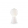 Lume Ideal Lux Birillo TL1 Medium con vetro bianco soffiato e base in metallo cromato, 1 E27, IP20|Coppolav.it: Ideal Lux