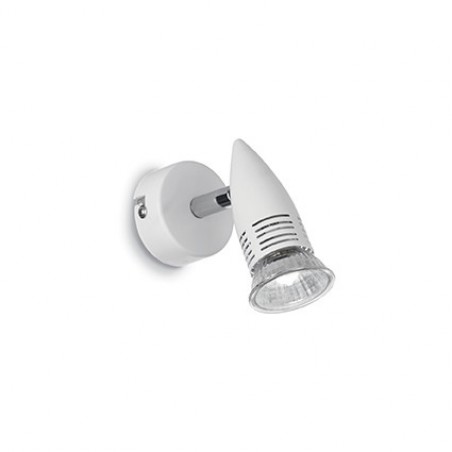 Faretto spot da parete orientabile Ideal Lux Alfa AP1 Bianco, 1 GU10, Struttura in metallo, Moderno: Coppolav.it