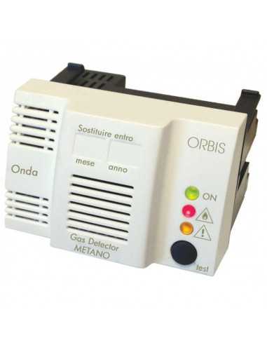 Rilevatore fughe di gas metano da incasso e parete Orbis ONDA OB510000 compatibile con Bticino, Vimar, Gewiss, Legrand e Siemens