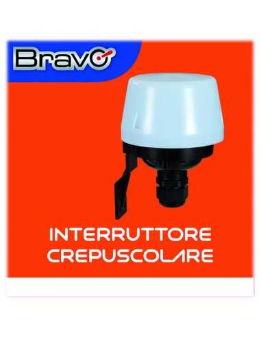 Interruttore crepuscolare per esterno IP54 Bravo 93003200, 1200W di carico  massimo, 220V, 10A, 5-50 Lux