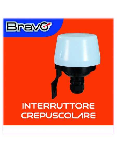 Interruttore crepuscolare per esterno IP54 Bravo 93003200, 1200W di carico massimo, 220V, 10A, 5-50 Lux