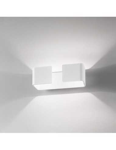 Isyluce 924P Lampada da parete Luce Sopra e sotto, Bianco, 10W LED Integrato, Luce calda, 900 Lumen