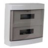 Centralino da parete 36 Moduli DIN con sportello fume trasparente in policarbonato FAEG FG14436, Grigio RAL 7035, Tecnopolimero