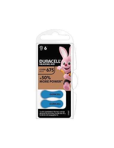 Duracell DA675 Batterie per apparecchi acustici formato 675 a lunga durata, Senza mercurio, MADE IN GERMANY
