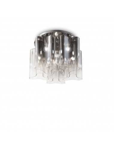 Sospensione a fascia con vetro bianco soffiato Ideal Lux Glory SP3 , diametro 40 cm, 3 E27