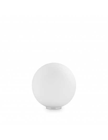 Lampada da comodino Ideal Lux Mapa TL1 D20 Sfera bianca, Diffusore in vetro soffiato bianco, 1 E27, Diametro 20 cm, IP20