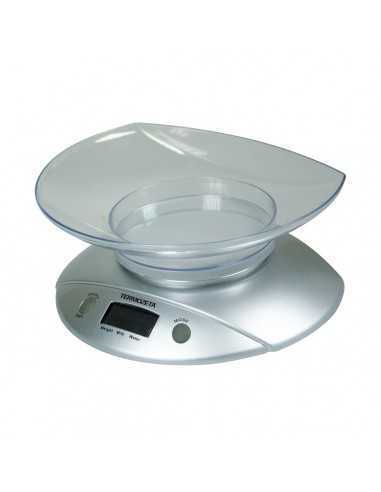Bilancia da cucina digitale con display e ciotola da 700 ml Termozeta 85857M, Capacità massima 5 Kg, Tara, Pesa acqua e latte