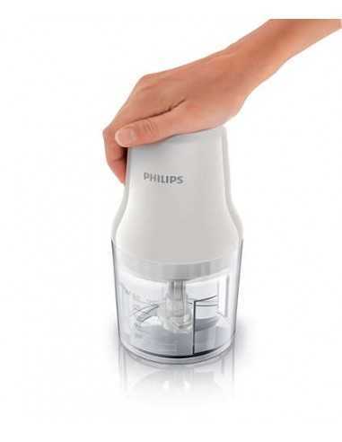 Philips HR1393 Tritatutto con lame in acciaio Inox e recipiente da 0,7L, 450W, Lavabile in lavastoviglie