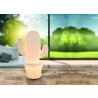 Lampada da comodino o tavolo a forma di cactus in porcellana Globo Lighting 22804, Bianco, Interruttore su filo, 1 E14, Moderna