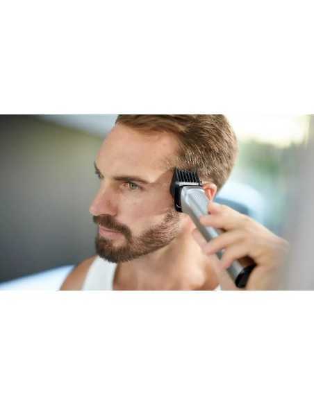 Rasoio Rifinitore Ricaricabile Wet&Dry per barba, capelli, peli corpo, naso con 13 accessori Philips Multigroom MG7715/15,