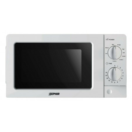 Zephir ZHC20M Forno Microonde 20 Litri con grill, Bianco, Timer, 9 livelli di cottura, 1100W + 900W, 5 Potenze