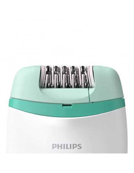 Epilatore Satinelle compatto con testina epilazione e rasatura Philips BRE245/00, 2 Velocità, Pettine regola altezza, Ergonomico