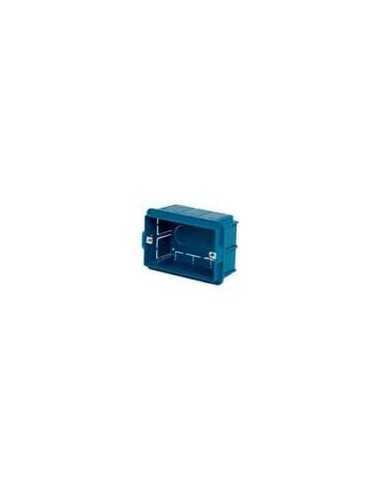 Cassetta incasso da muro 3 moduli Magnum con inserti in ferro zincato FAEG FG10003, Blu, Tecnopolimero non propagante la fiamma