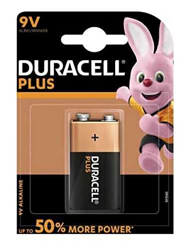 Duracell Plus MN1604 Batterie alcaline 9V, Blister da 1 batteria, Lunga durata per uso quotidiano