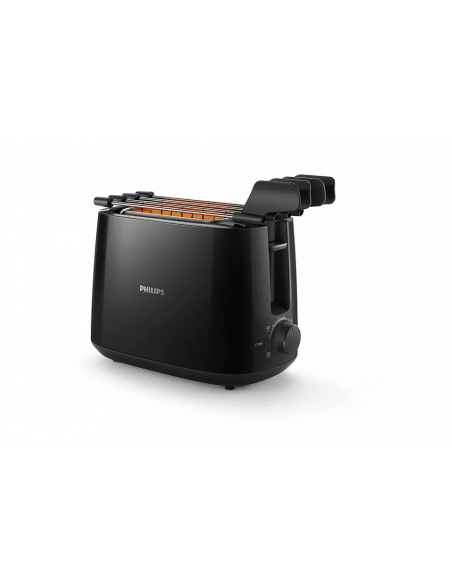 Tostapane Philips HD2583/90 con 8 impostazioni di doratura e spegnimento automatico, Riscalda e scongela, Griglia per panini