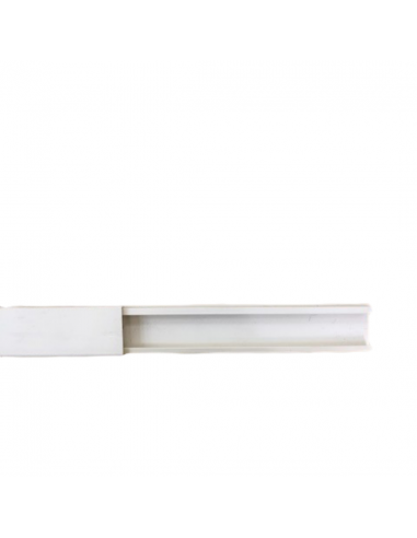 Canalina adesiva bianca 10x10 mm con coperchio a scatto FAEG FG18321, 1 Scomparto, PVC, 2 Metri, IP40, IMQ: Coppolav.it