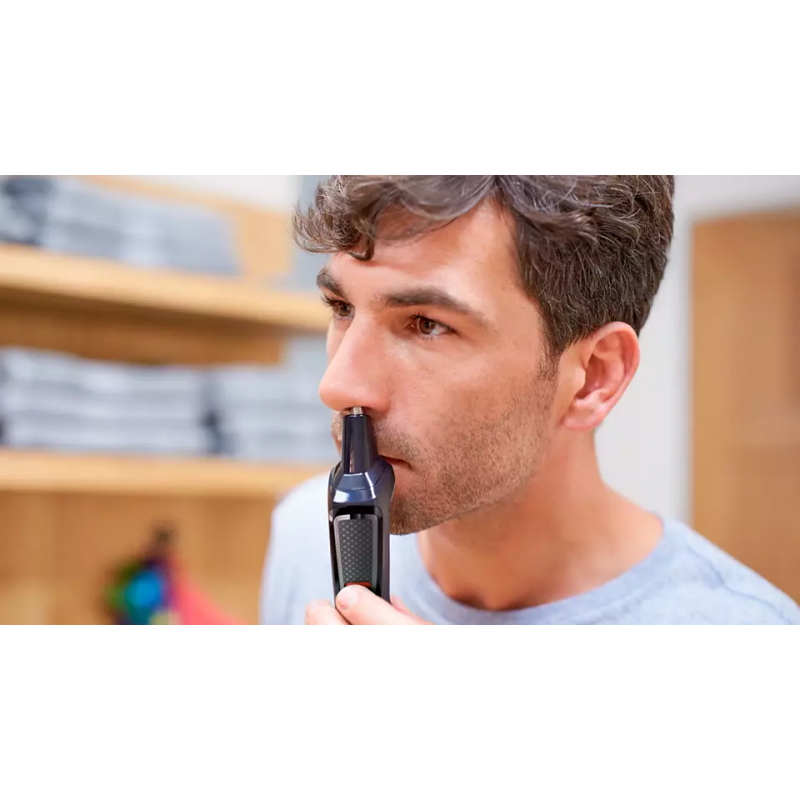Regolabarba e capelli Ricaricabile 7in1 Philips MG3720/15, Autonomia 60 minuti, Rifinitore naso e orecchie, Lame autoaffilanti
