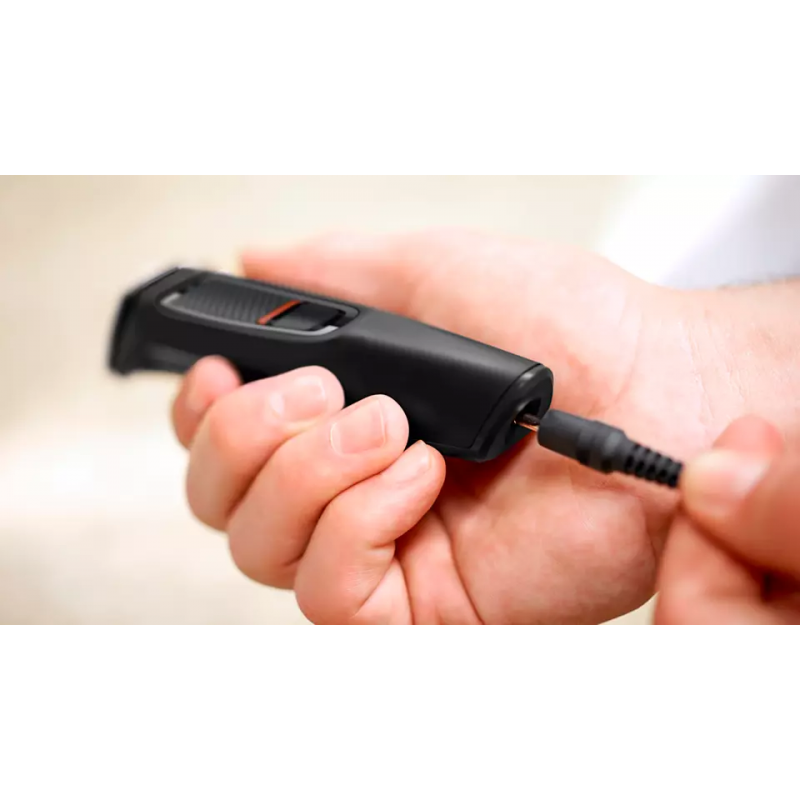 Regolabarba e capelli Ricaricabile 7in1 Philips MG3720/15, Autonomia 60 minuti, Rifinitore naso e orecchie, Lame autoaffilanti