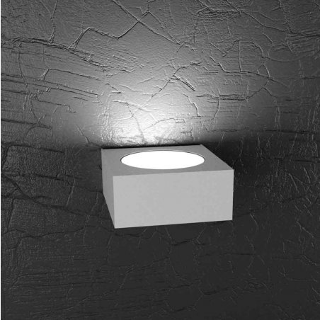 Lampada da parete Antracite Top Light Plate 1129/AP-GA, Struttura in metallo verniciato, 1 GX53, Luce indiretta, Moderna