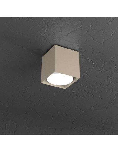 Lampada da soffitto Sabbia Top Light Plate 1129/PL10-SA, Struttura in metallo verniciato, 1 GX53, Luce diffusa, Moderna