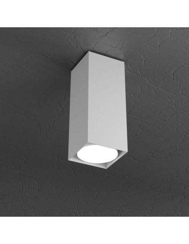 Lampada da soffitto Grigia Top Light Plate 1129/PL25-GR, Struttura in metallo verniciato, 1 GX53, Luce diffusa, Moderna