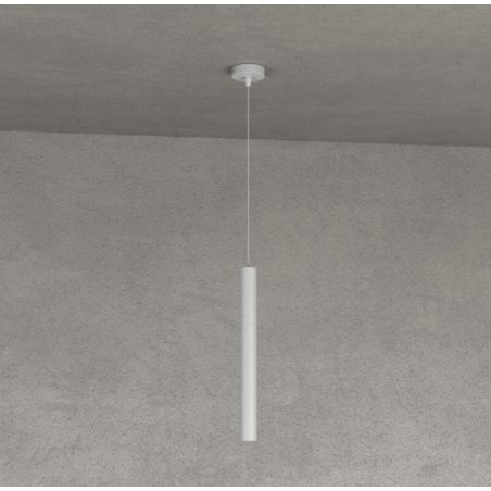 Sospensione Top Light 1174/S1-GR Grigio Cilindro 40 mm, 1 GU10, Struttura in metallo, Ideale per comodini, Specchi e snack